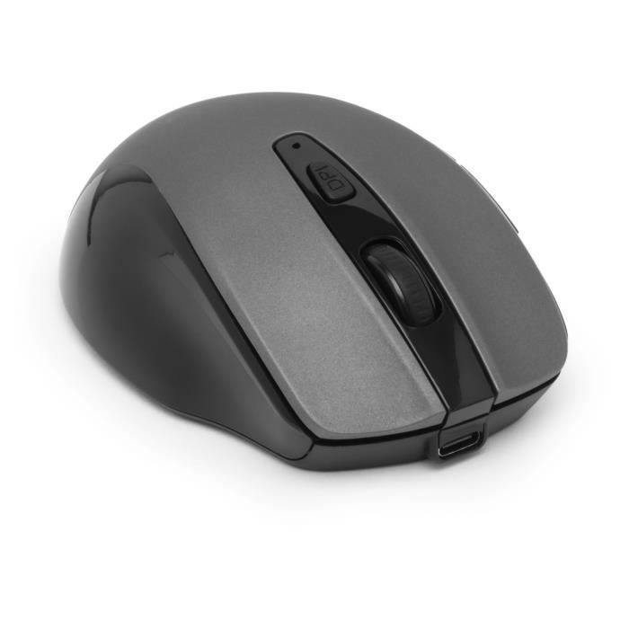 Souris Sans Fil - BLUESTORK - OFFICE 75 - Rechargeable - PC/MAC - Gris - Neuf