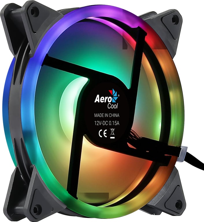 Ventilateur pour boitier PC AEROCOOL Duo 14 ARGB 140mm 1000 TPM 23 2 dBA - vue 5