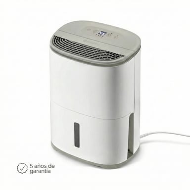 Deshumidificador Arete One 6L Meaco con purificador de aire, compresor silencioso 32 dB, control de humedad inteligente, color Warm Pebble piedra cálida
