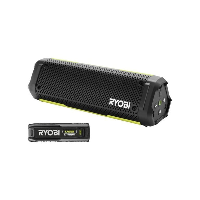 Enceinte Bluetooth RYOBI 4V IP67 Câble USB C 1 batterie 4V 20 Ah USB Lithium - vue 1