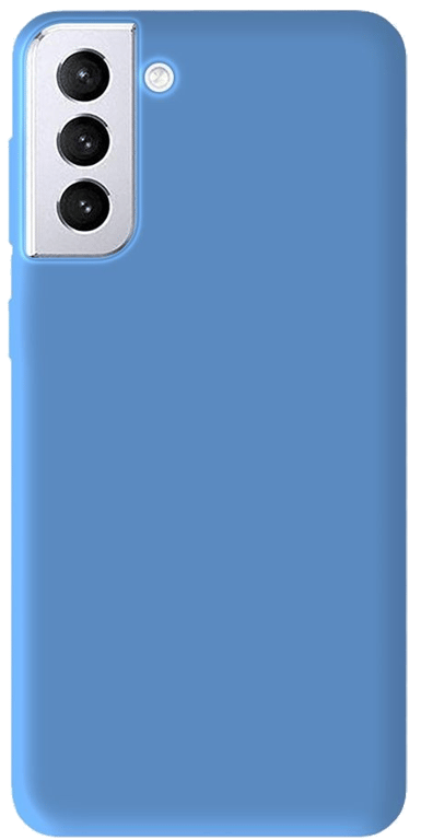 Coque silicone unie compatible Mat Bleu Samsung Galaxy S21