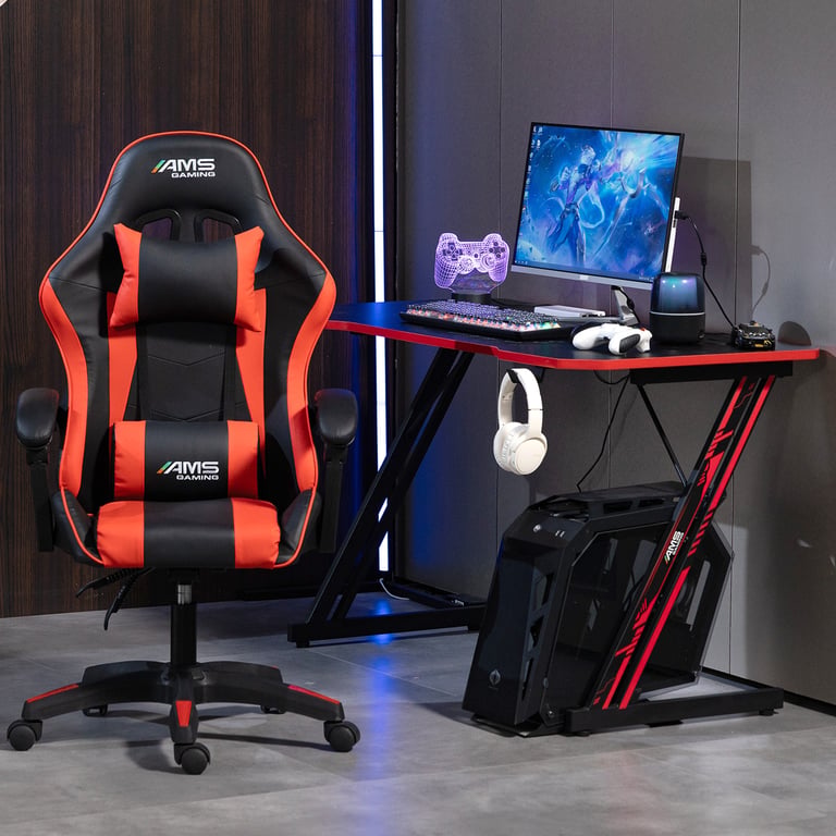 Siège gaming AMS GAMING GAMER02 & Coussin lombaire Appuie tête - vue 4