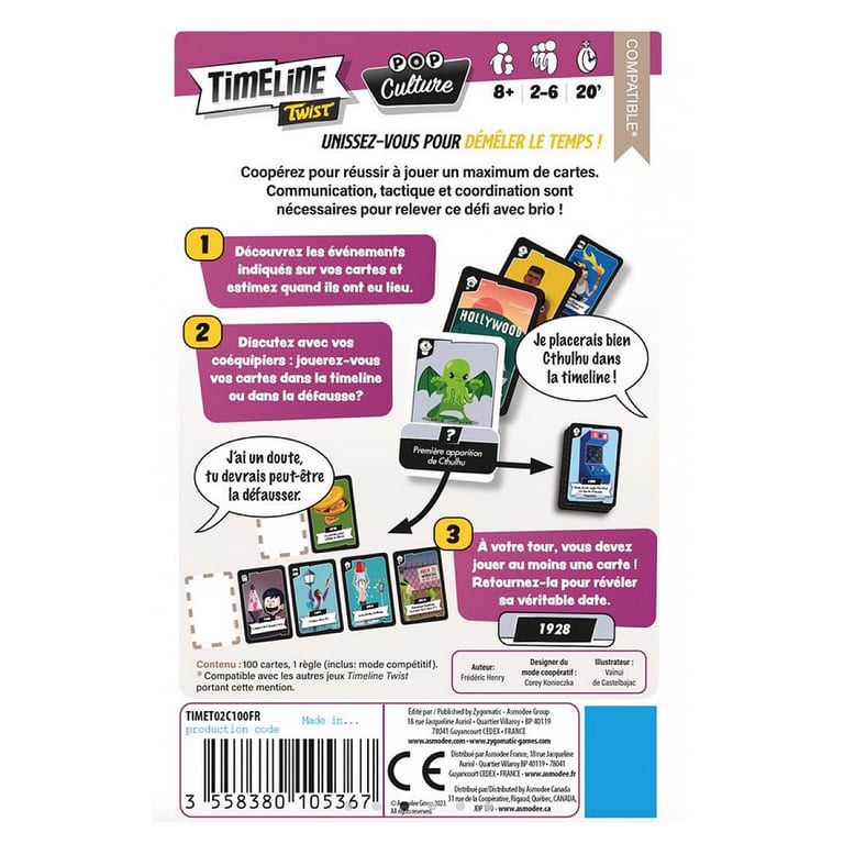 Timeline Twist : Pop Culture Asmodee - vue 5