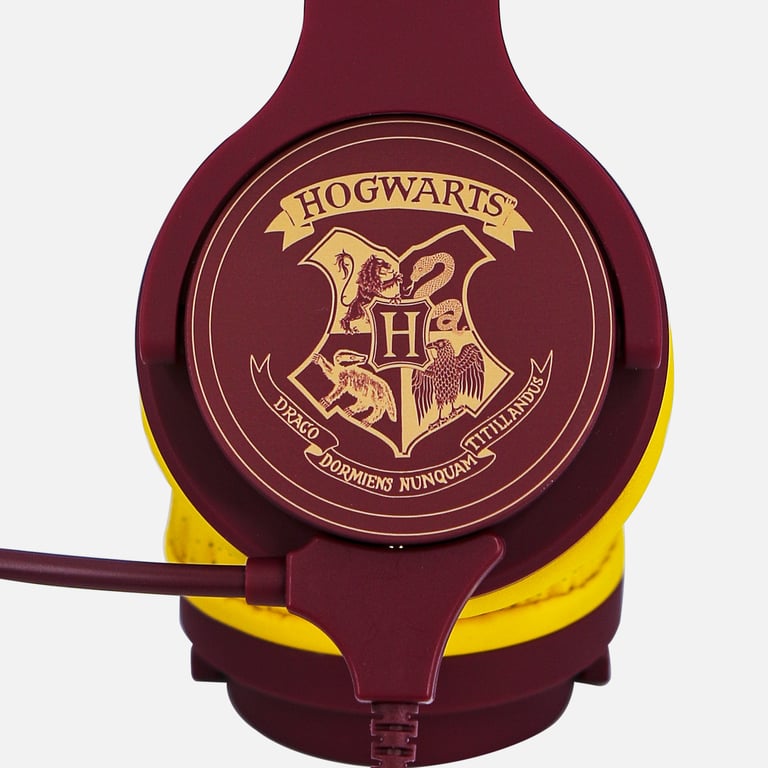 OTL Technologies Harry Potter Hogwarts Crest Casque Avec fil Arceau Jouer Bourgogne Jaune Neuf - vue 3