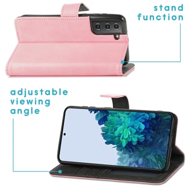 imoshion Étui de télephone portefeuille pour Samsung Galaxy S21 Plus - Rose