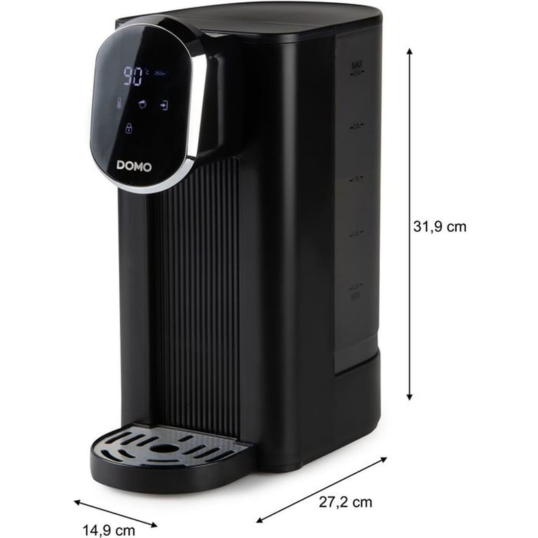 Distributeur deau chaude bouilloire DOMO DO524WK 25 Réglages de température - vue 3