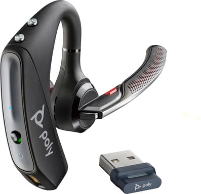 POLY Micro-casque Voyager 5200 UC USB-A + dongle BT600 TAA