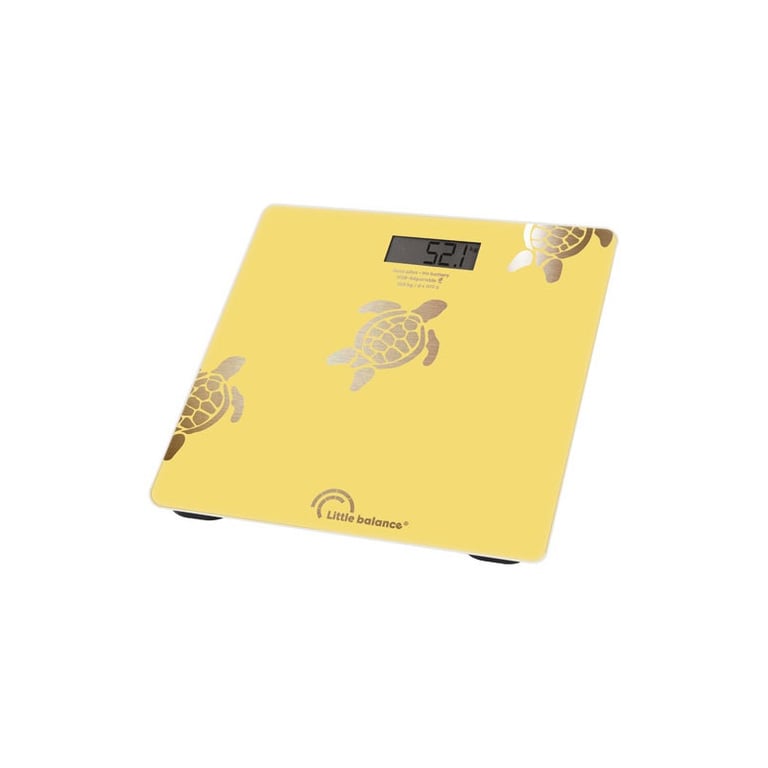 Pèse personne LITTLE BALANCE 8731 Tortues sables métallisées USB réparable 180 kg / 100 g Jaune - vue 2