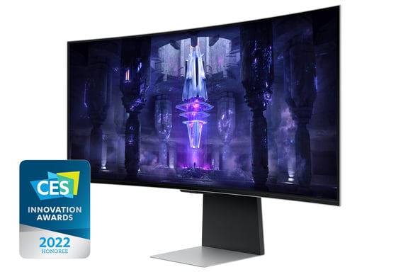 Samsung G85SB écran plat de PC 86,4 cm (34'') 3440 x 1440 pixels UltraWide Quad HD OLED Argent