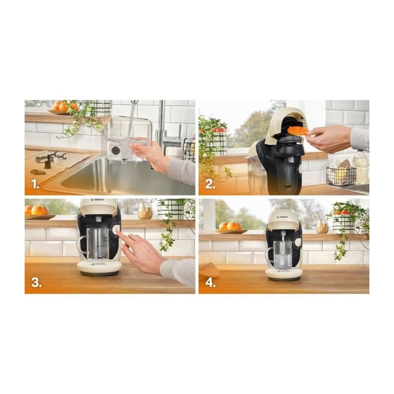 Bosch TAS117E machine à café Entièrement automatique Cafetière à dosette 0,7 L - Neuf