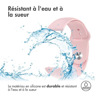 imoshion Bracelet sport en silicone - Connexion universelle 22 mm - Rose