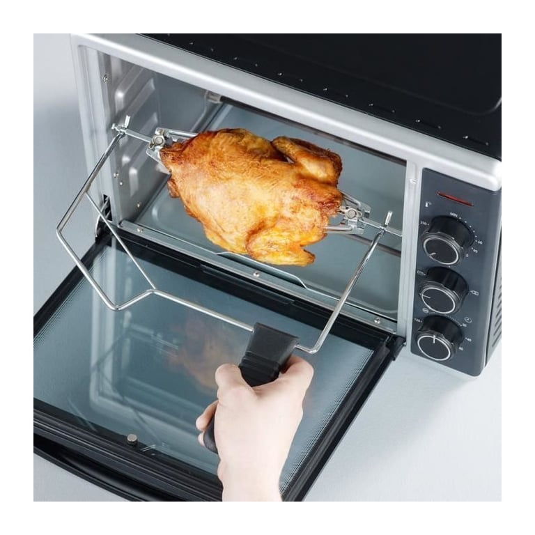 SEVERIN TO2056 - Mini four - 30 L - 1600 W - Chaleur tournante - Noir et argent - Neuf