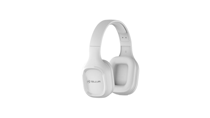 Écouteurs supra-auriculaires Bluetooth Tellur Pulse, blanc