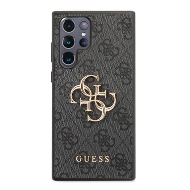 Coque Arrière pour Samsung Galaxy S22 Ultra à Motif 4G Élégant Gris