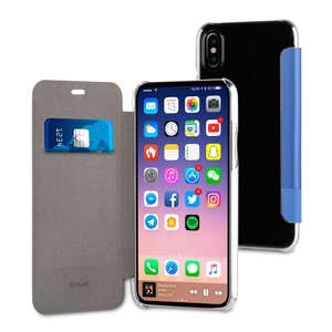 Folio Case Edition Double Pu Bleu: Apple Iphone X/Xs