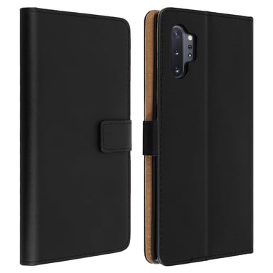 Housse pour Samsung Galaxy Note 10 Plus Cuir Porte cartes Fonction Support Antichoc Noir
