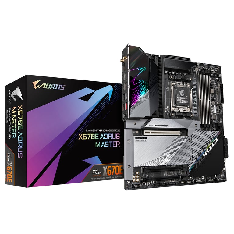 GIGABYTE X670E AORUS MASTER carte mère AMD X670 Emplacement AM5 ATX Neuf