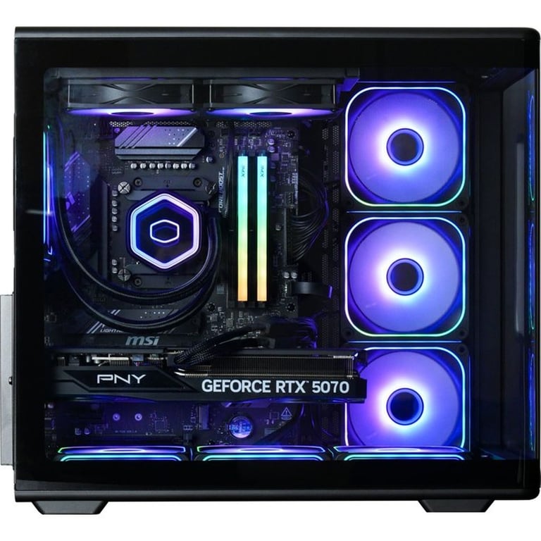 PC Gamer powered by COOLER MASTER Sans Windows AMD Ryzen RTX 5070 12 Go RAM DDR5 SSD - vue 4