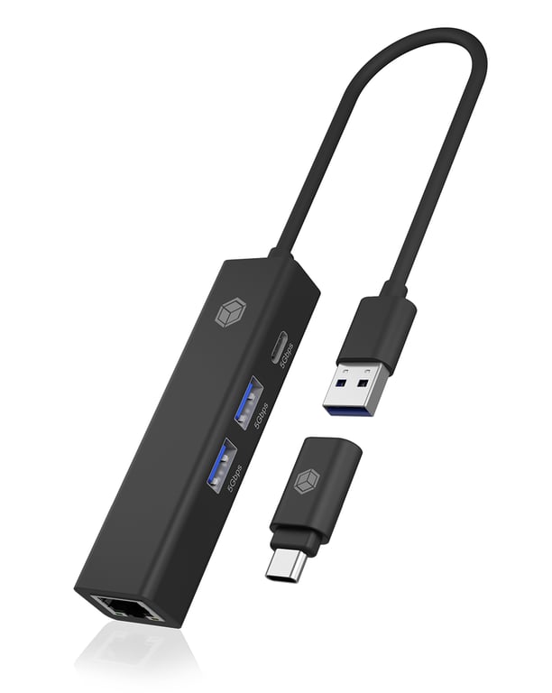 ICY BOX IB HUB1439 LAN Avec fil USB 3.2 Gen 1 3.1 Gen 1 Type A Neuf