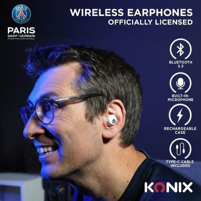 Écouteurs sans fil PSG Autonomie 8 h + 15 h IPX4 Bluetooth Neuf - vue 3