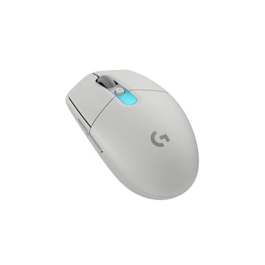 Souris gamer Logitech G305 X Superlight HERO 44K LIGHTSPEED Bluetooth Blanc, 6 boutons, RGB LIGHTSYNC, USB-C