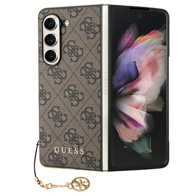 Étui Guess 4G Charms Collection pour Samsung Galaxy Z Fold5, marron