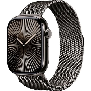 Apple Watch Series 10 (2024) GPS + Cellular, Cassa in Titanio Ardesia da 46mm con Cinturino in Titanio S/M