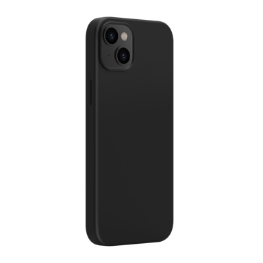 Custodia antiurto in morbido silicone gel per Apple iPhone 14 Plus, nero satinato