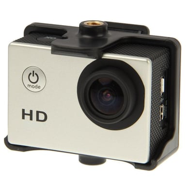 Mini Caméra Sport HD 720P Étanche 30M Écran 1.5' Photos Vidéo Angle 140° Argent YONIS