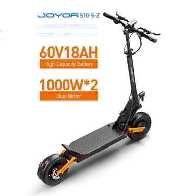 Scooter elettrico fuoristrada JOYOR S10-S-Z 10'' 2 doppi motori 1000 W 60 V 18 Ah batteria