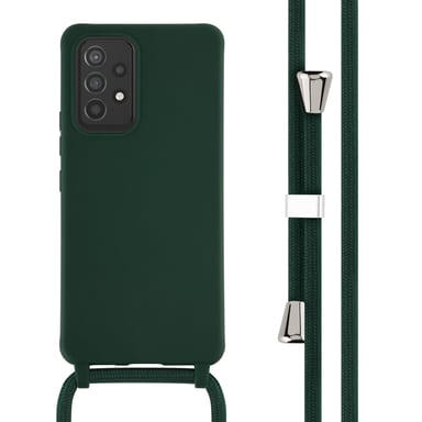 imoshion Coque en silicone avec cordon pour Samsung Galaxy A53 - Vert foncé