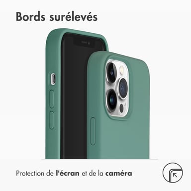 Accezz Coque Liquid Silicone pour Apple iPhone 13 Pro - Vert foncé