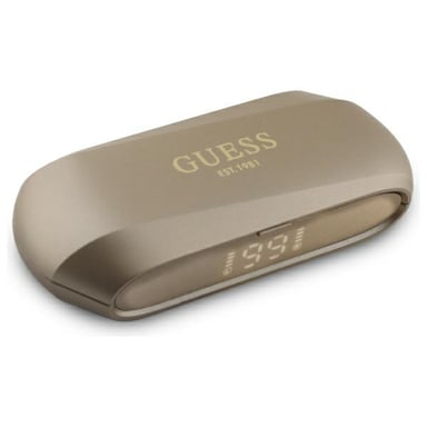 TWS Guess, cuffie wireless dorate con logo stampato metallico allungato