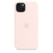 Custodia in silicone con MagSafe per iPhone 15 Plus Rosa pallido