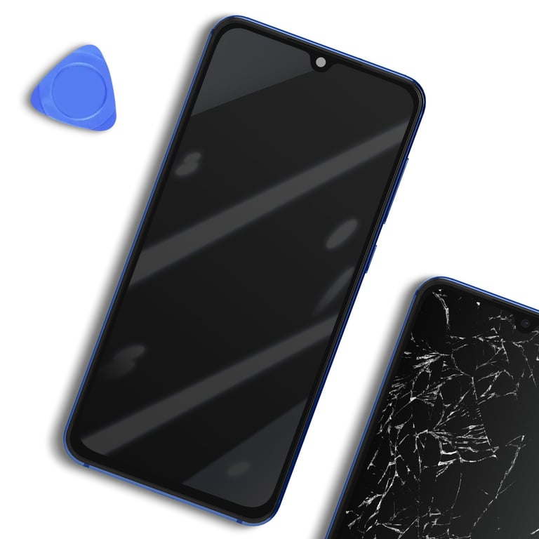 Écran pour Xiaomi Mi 9 Lite LCD + Vitre Tactile + Châssis Bleu - Neuf