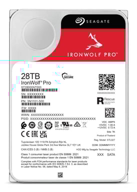 Disco Rigido Seagate IronWolf Pro 28 TB 3,5'' 7200 rpm SATA III 512 MB per NAS