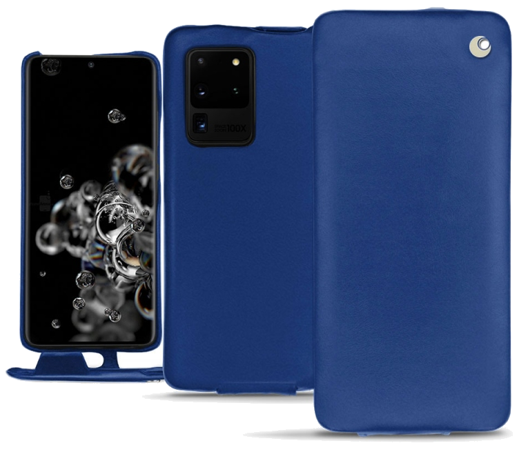 Housse cuir Samsung Galaxy S20 Ultra 5G - Rabat verticalBleu