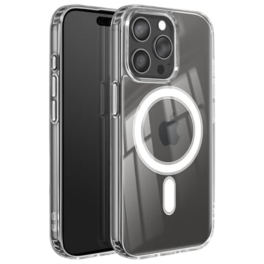 Custodia MagSafe rinforzata per iPhone 15 Pro modello MagStick Clear Jelly
