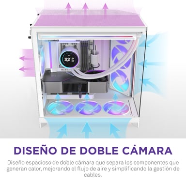 NZXT H9 Flow RGB Midi Tower Blanco