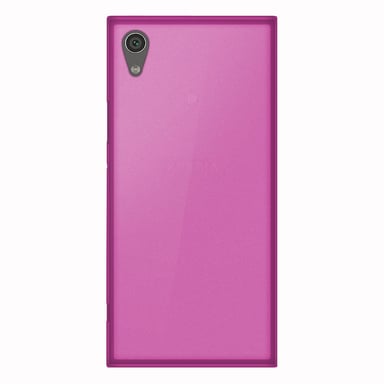 Coque silicone unie compatible Givré Rose Sony Xperia XA1