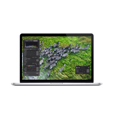 MacBook Pro Core i7 (2014) 15.4', 2.5 GHz 128 Go 16 Go Intel Iris Pro 5200, Argent - QWERTY - Espagnol