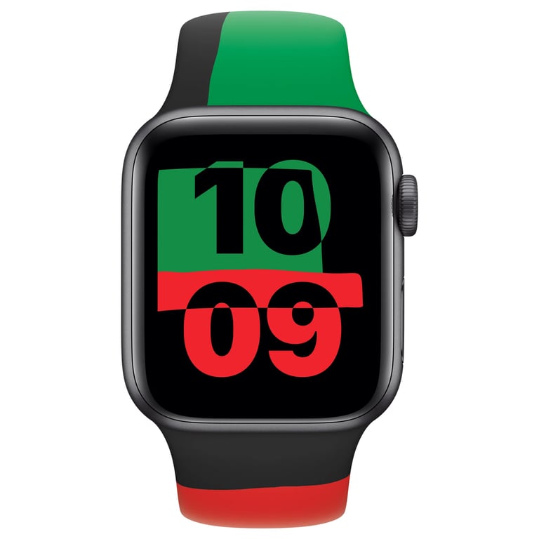 Bracelet Apple Watch 44mm Sport Black Unity - vue 9