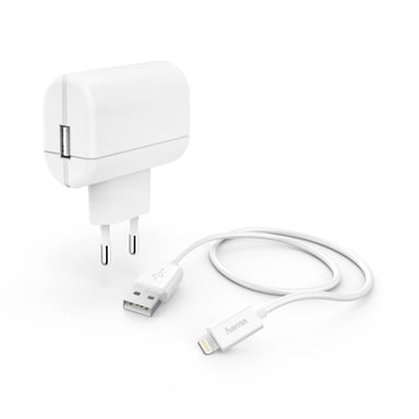 Kit charge secteur, Lightning, 2,4 A, blanc