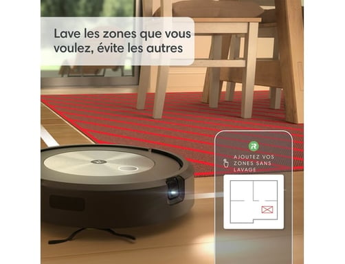 Irobot Aspirateur robot - Roomba Combo j5 - 2 en 1 - Navigation PrecisionVision - Capacité 0389L Gris - vue 5