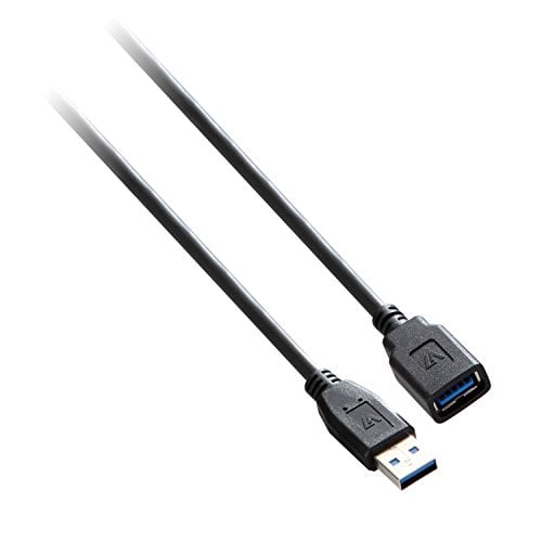 V7 Câble d'extension USB 3.0 A femelle vers USB 3.0 A mâle, noir 3m 10ft