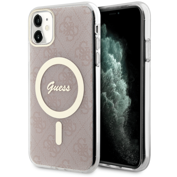 Guess 4G MagSafe - Coque pour iPhone 11 (Rose) - 3666339127343