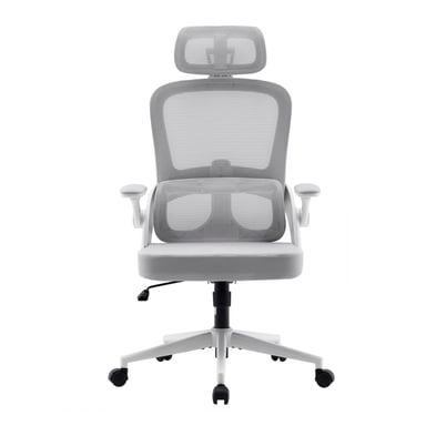 Chaise de bureau ergonomique SIHOO M102C - Support lombaire, accoudoirs réglables, assise spacieuse - Jusqu'à 136 kg - Blanc