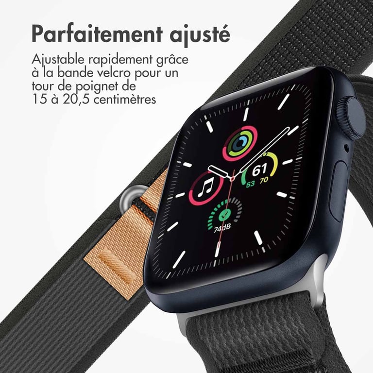imoshion Bracelet en nylon Trail pour Apple Watch Series 1 á 10 / SE / Ultra 2 44454649 mm Starlight Neuf - vue 5