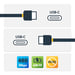 StarTech.com Cable 30cm USB C Acodado - en Ángulo Recto - PD 60W - 3A - Cable USB-C de Carga Rápida - de Alta Resistencia - USB 2.0 Tipo C - Fibra de