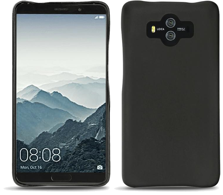 Coque cuir Huawei Mate 10 - Coque arrièreNoir